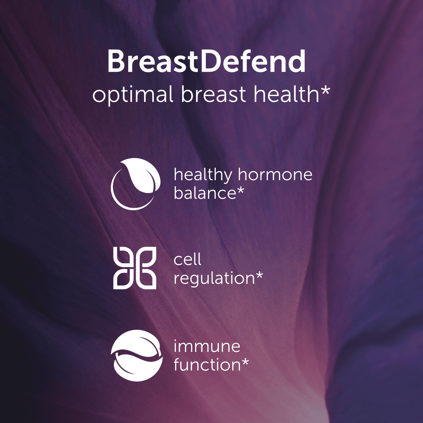 healthy hormone balance, cell regulation, immune function bottle detail