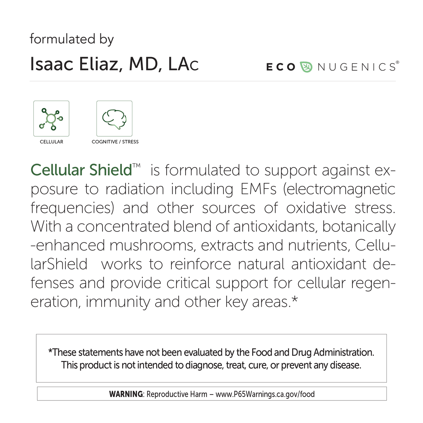 cellular shield supplement formulation statement