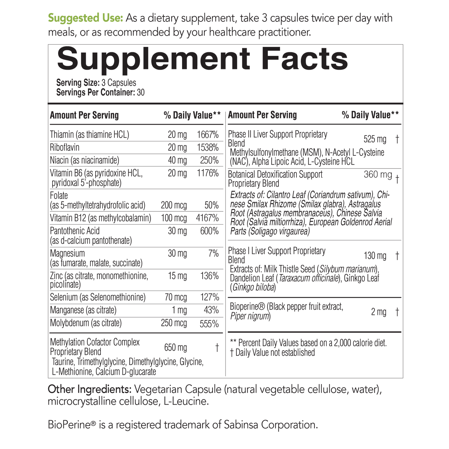best detox supplement nutrition information